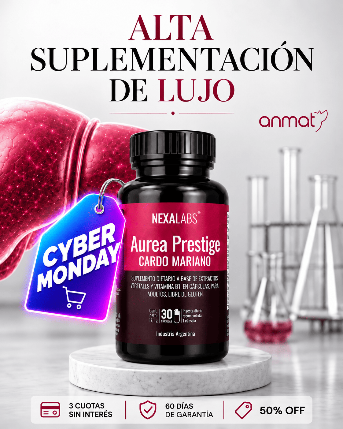 Aurea Prestige - Tu Aliado para el higado graso. Deshinchate y Recupera tu Energía Vital